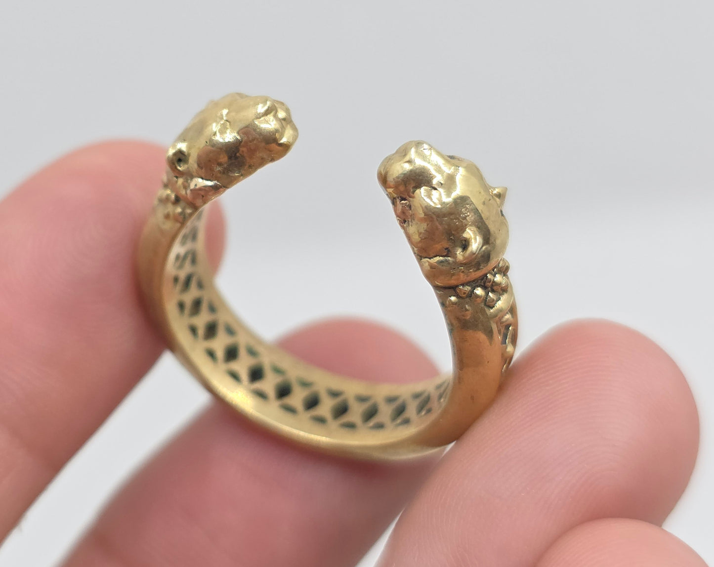 Brass Panther Ring Unisex Jewelry #607