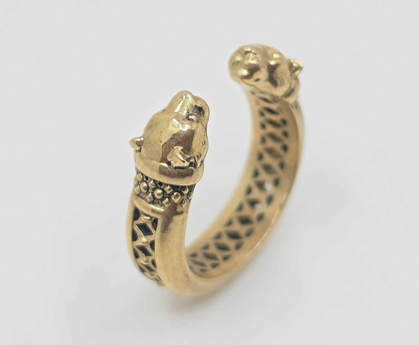Brass Panther Ring Unisex Jewelry #607