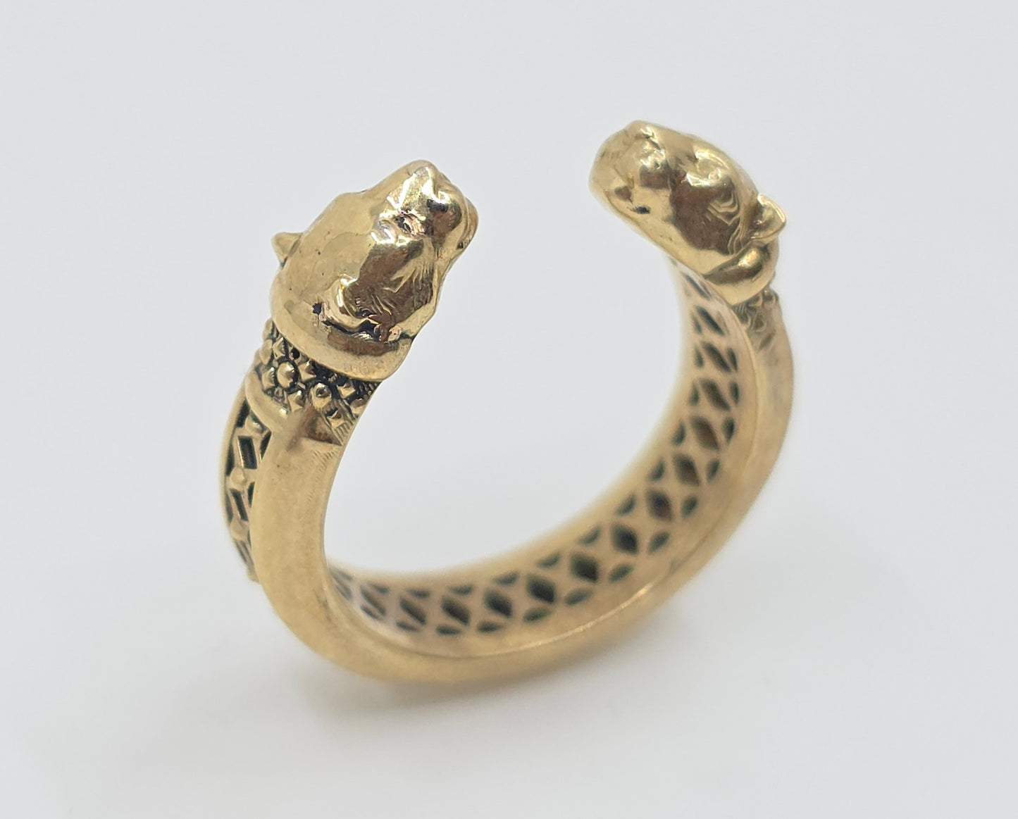Brass Panther Ring Unisex Jewelry #607
