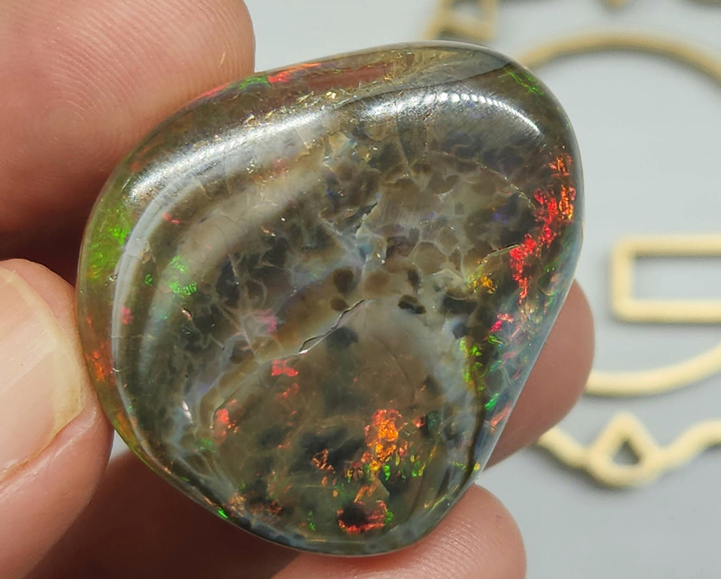 Natural Ethiopian Carved & Polished Opal Specimen #506