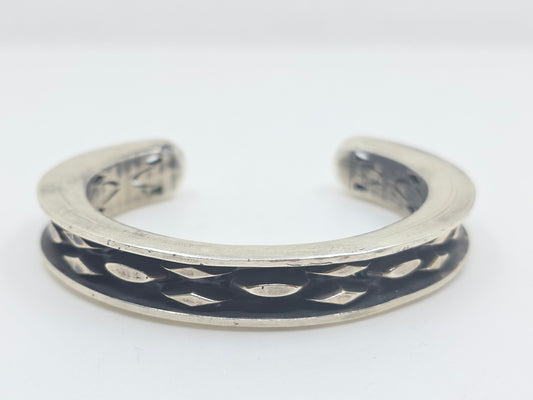 Rustic Sterling Silver Cuff Bracelet #602
