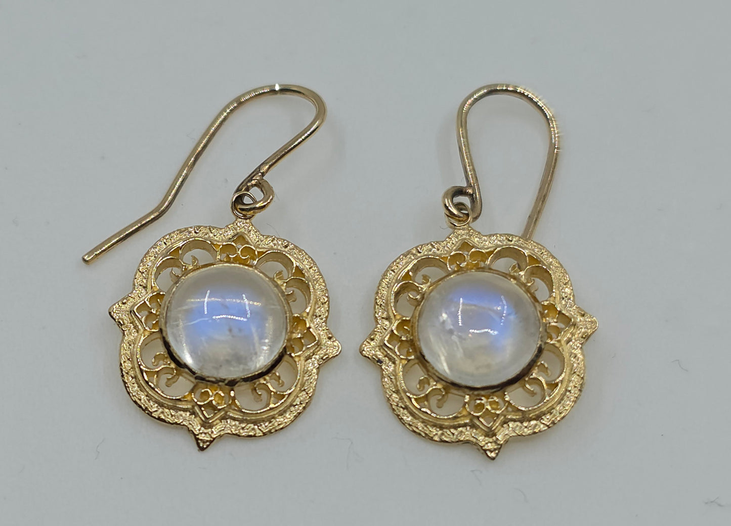 Moonstone Earring 14k Yellow Gold #600