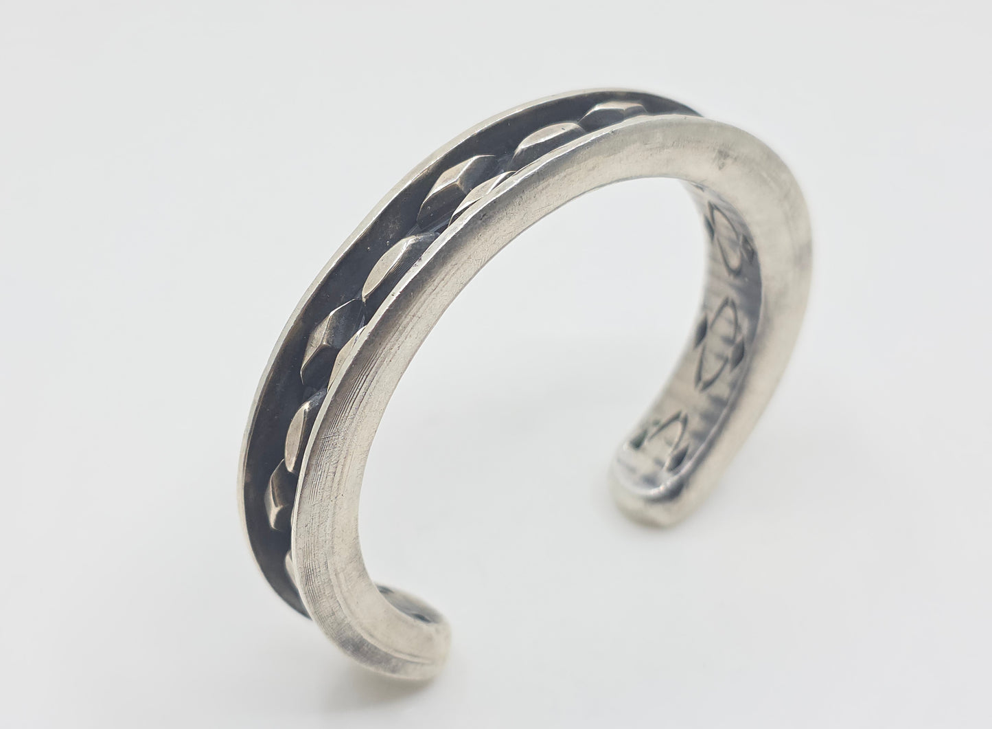 Rustic Sterling Silver Cuff Bracelet #602