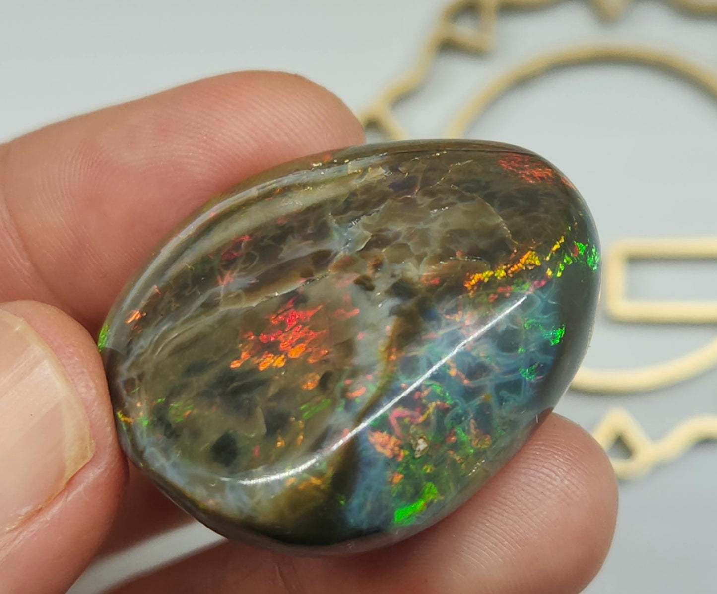 Natural Ethiopian Carved & Polished Opal Specimen #506