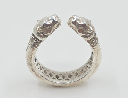 Sterling Silver Panther Ring Unisex Jewelry #608
