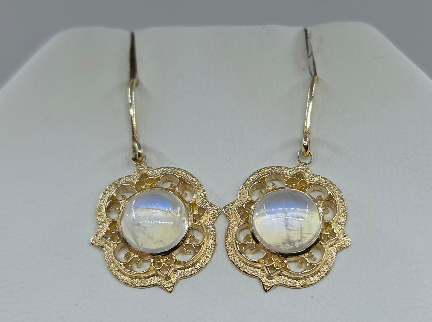 Moonstone Earring 14k Yellow Gold #600