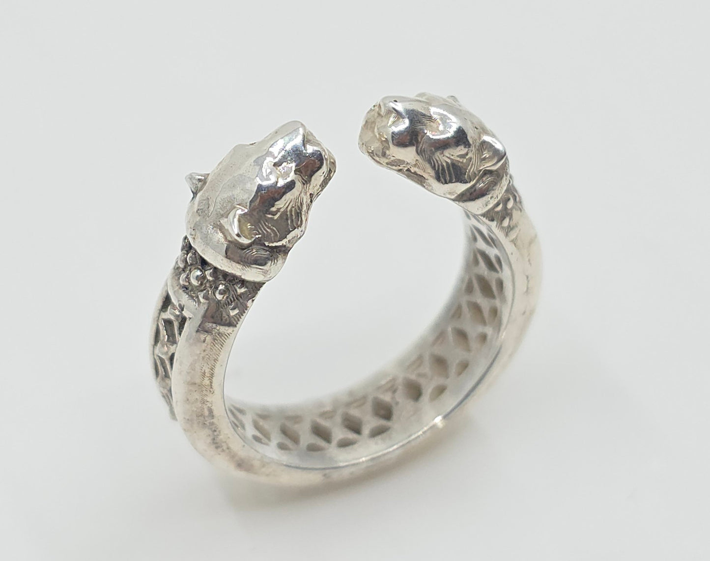 Sterling Silver Panther Ring Unisex Jewelry #608