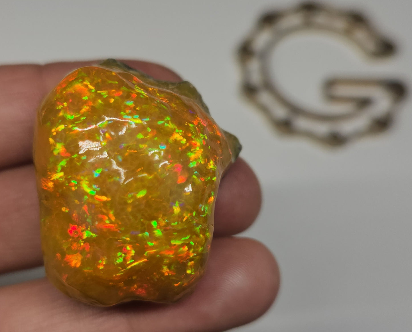 Natural Ethiopian Carved & Polished Opal Specimen #494