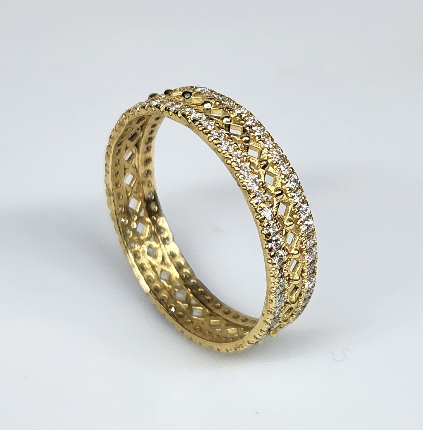 14k Yellow Gold Diamond Ring Band #458
