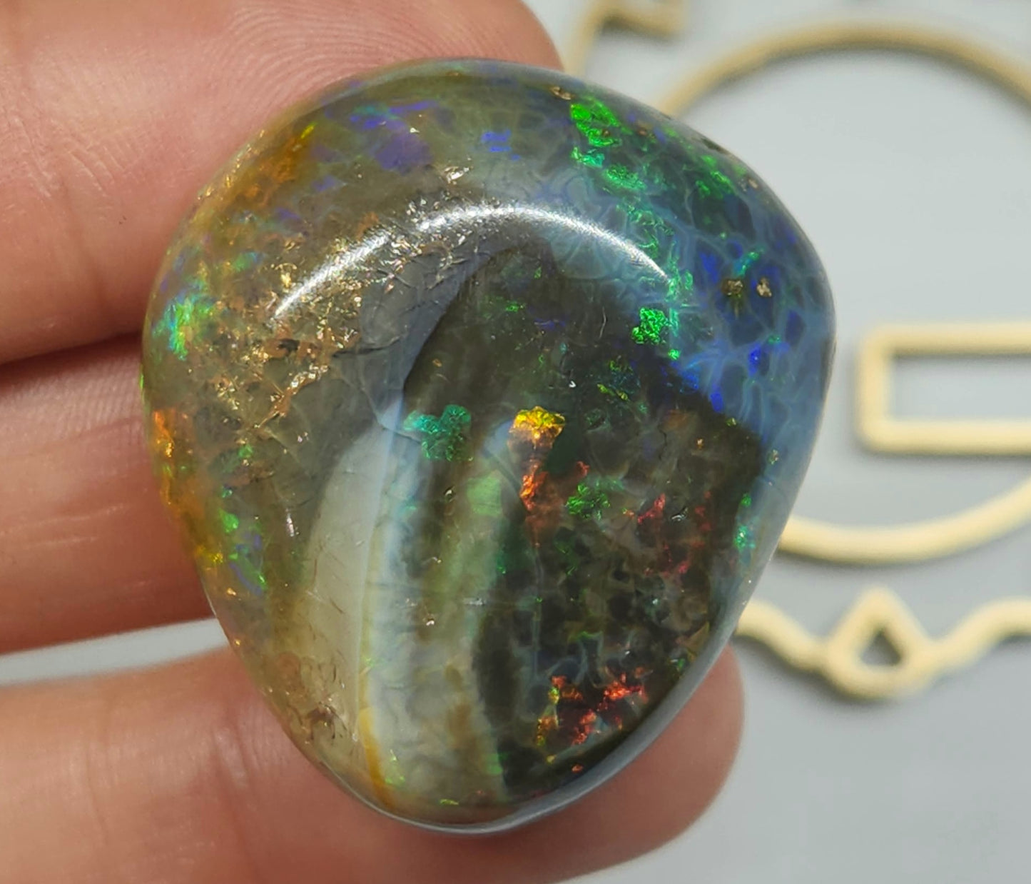 Natural Ethiopian Carved & Polished Opal Specimen #506