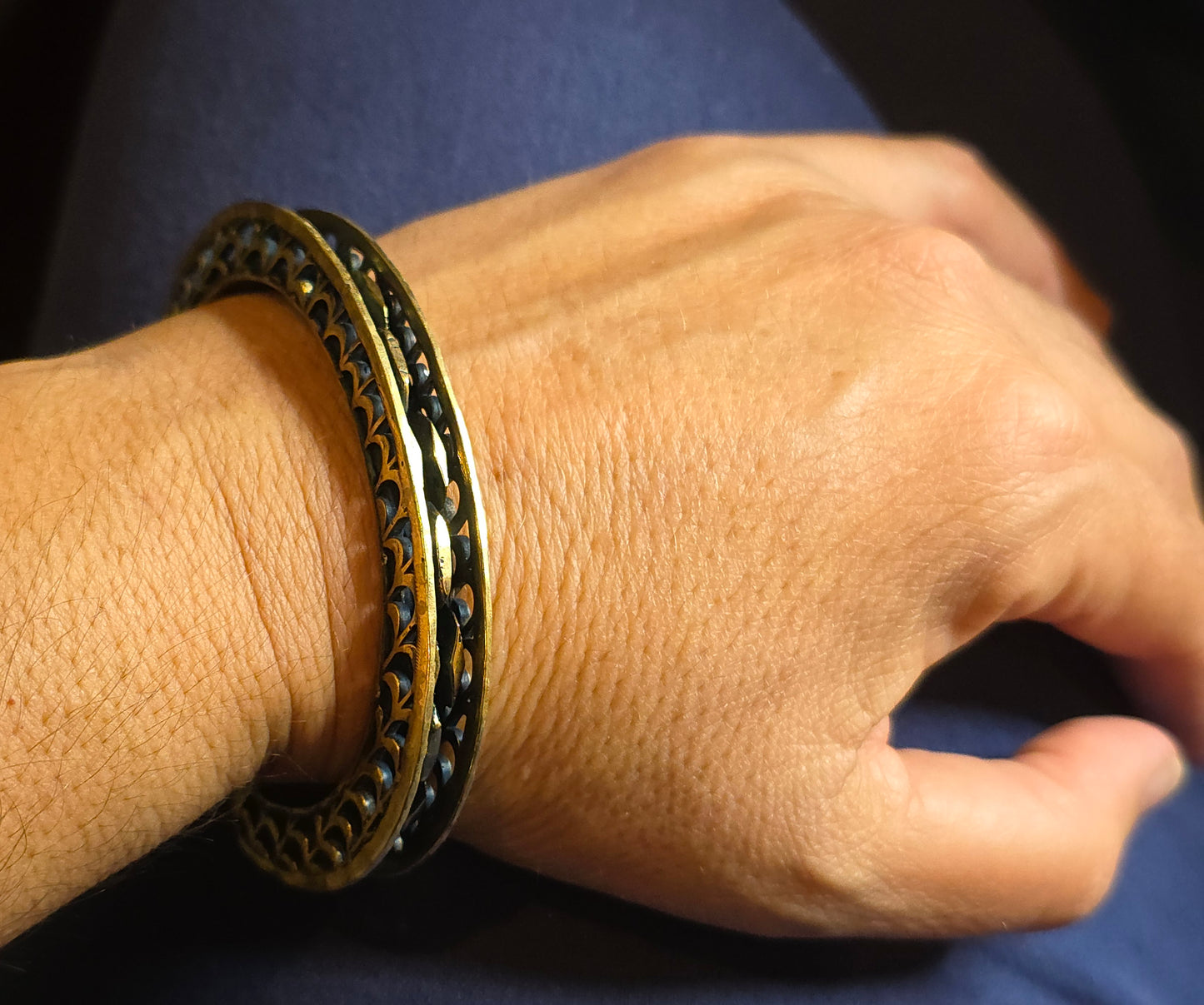 Rustic Sterling Silver Cuff Bracelet #603