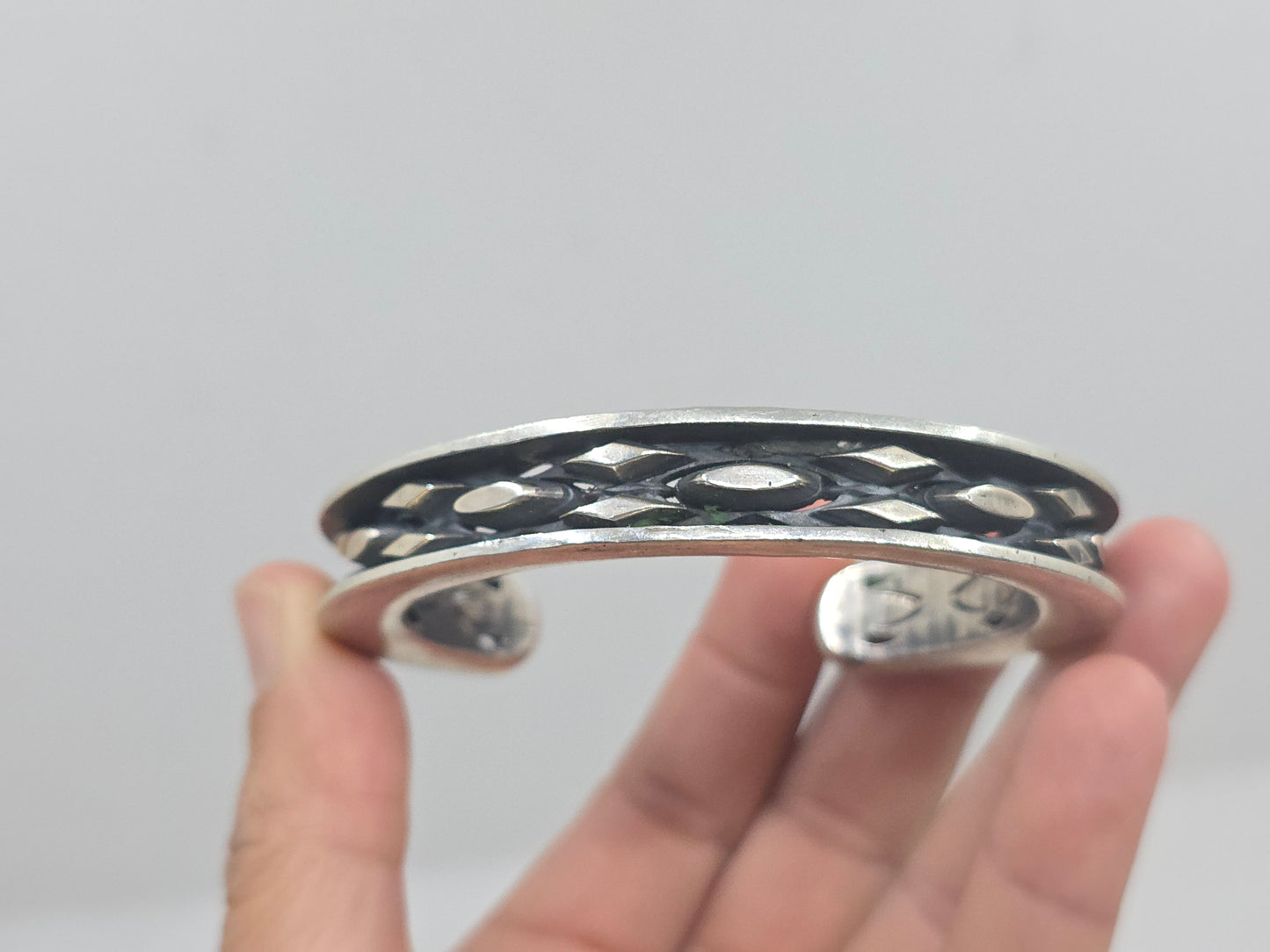 Rustic Sterling Silver Cuff Bracelet #602