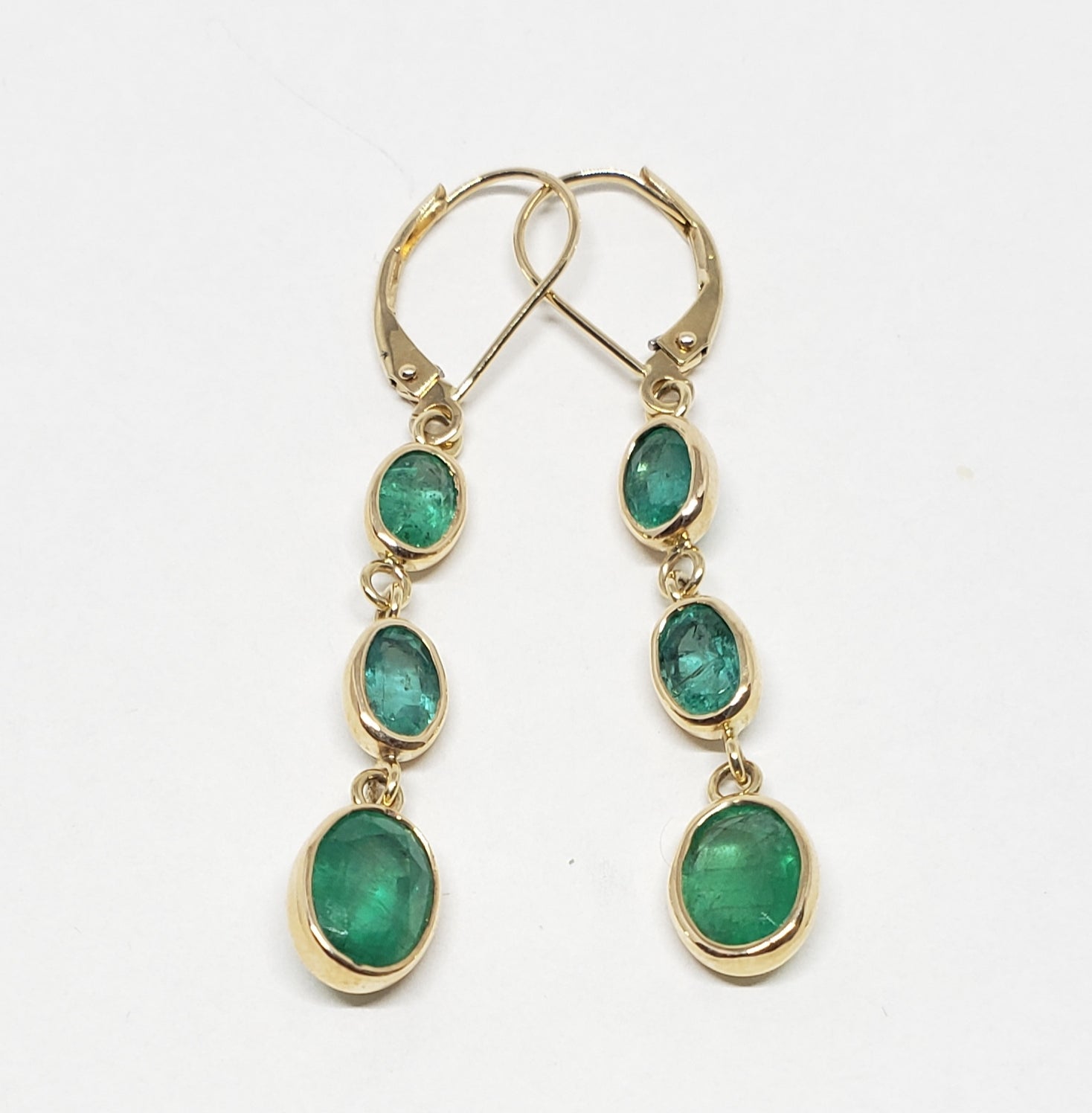 Emerald Gold Earrings 