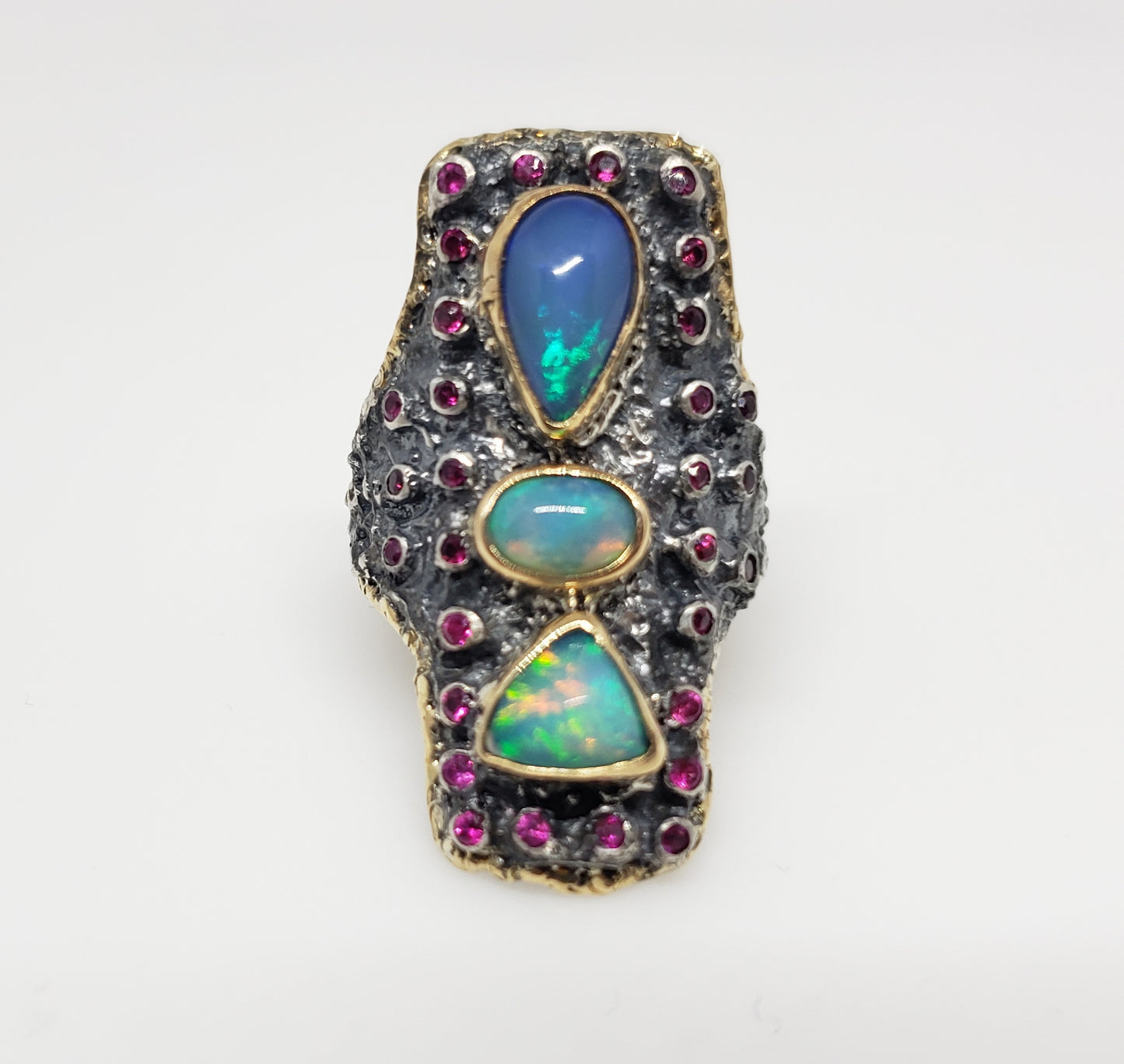 Opal Ruby Silver Ring 
