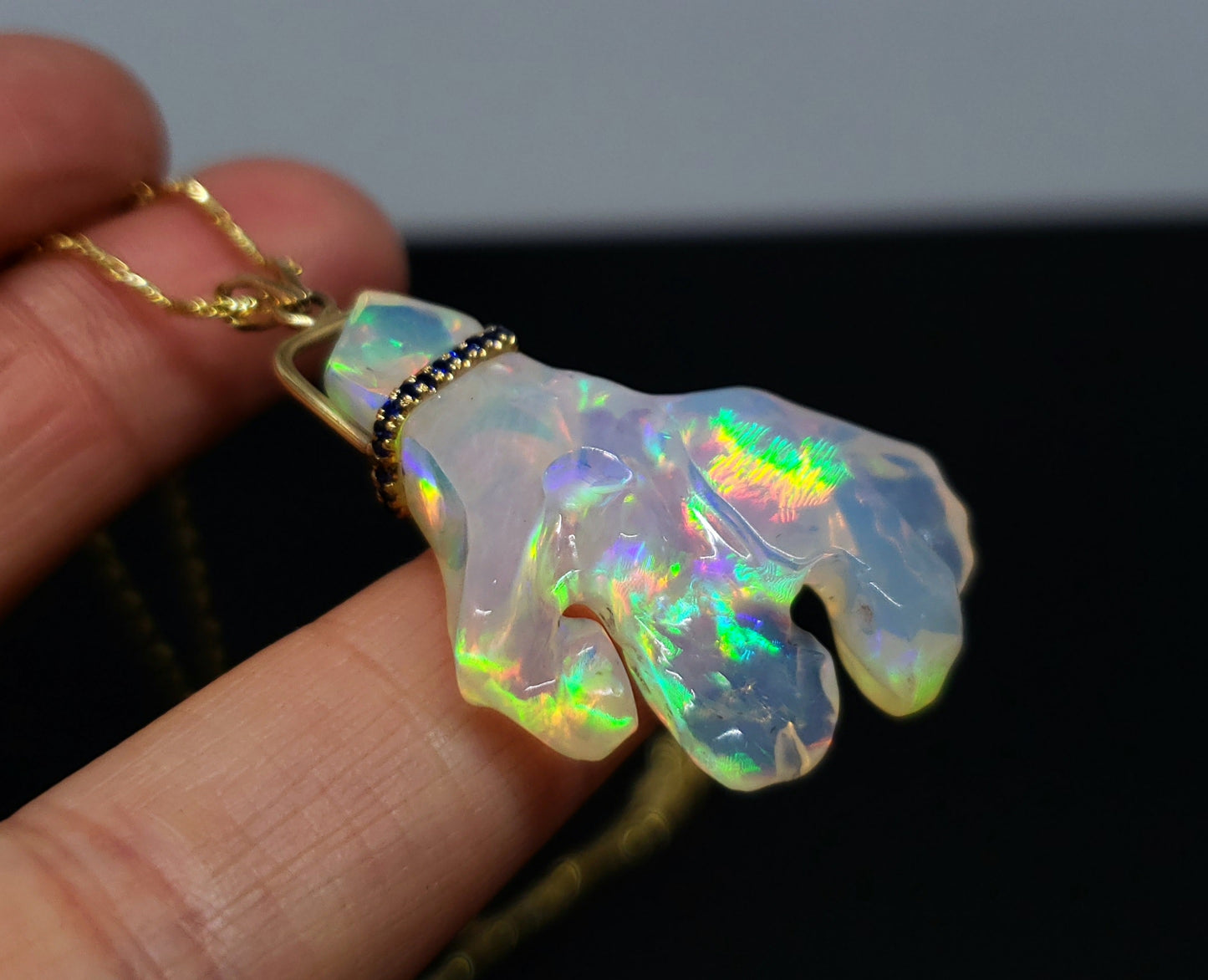 Carved Opal Pendant