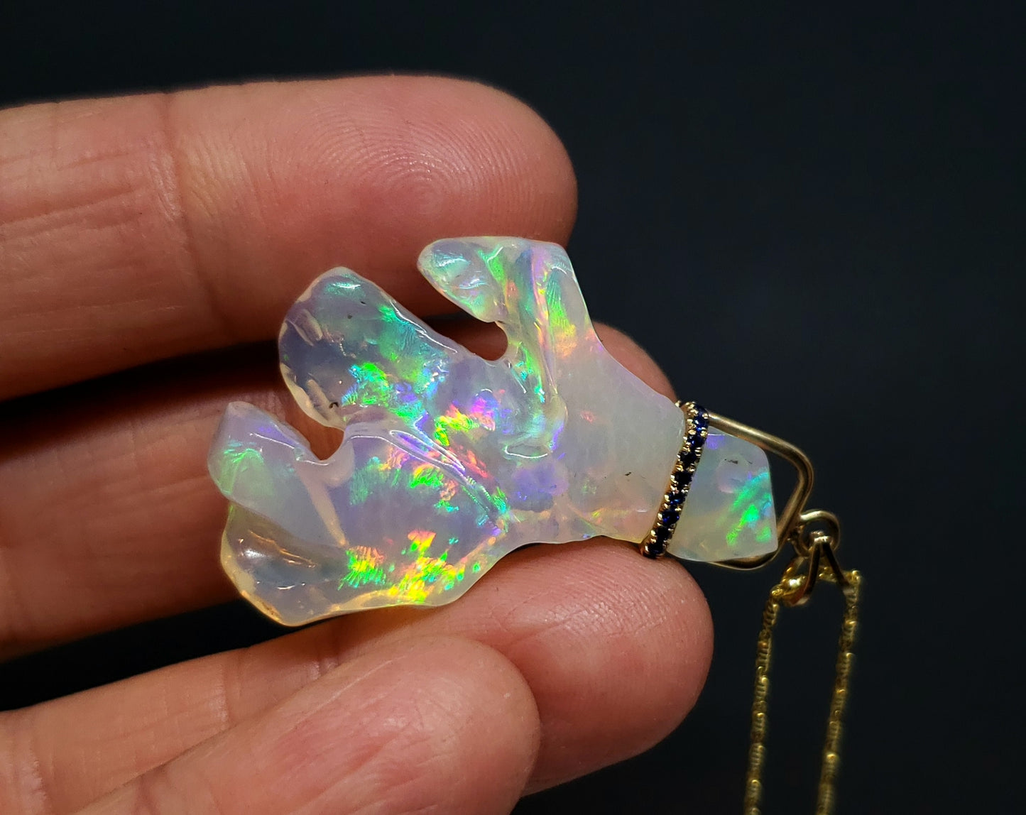Carved Opal Pendant