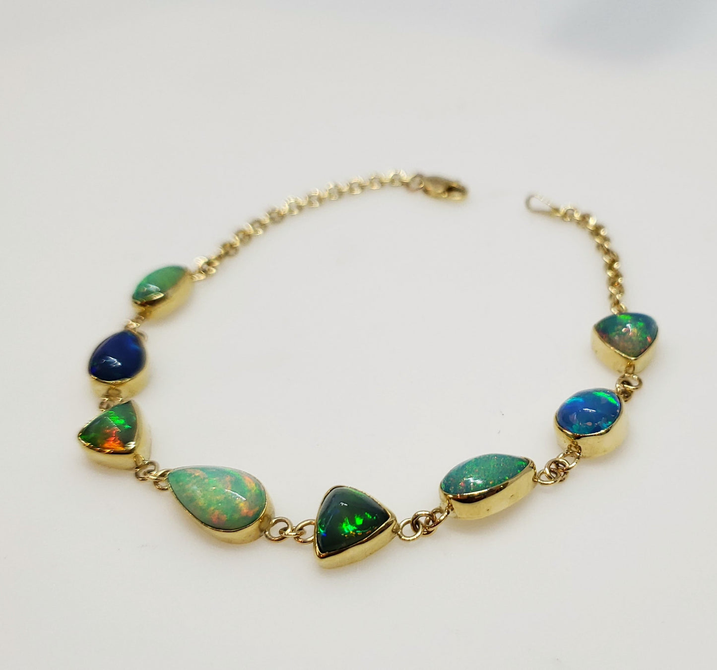 Opal Link Bracelet 14k Gold #104