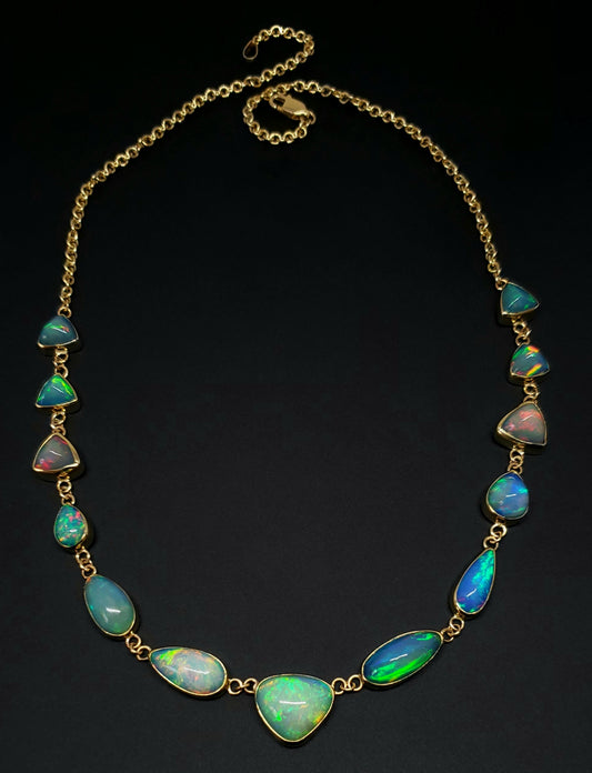 Opal Gold Necklace 