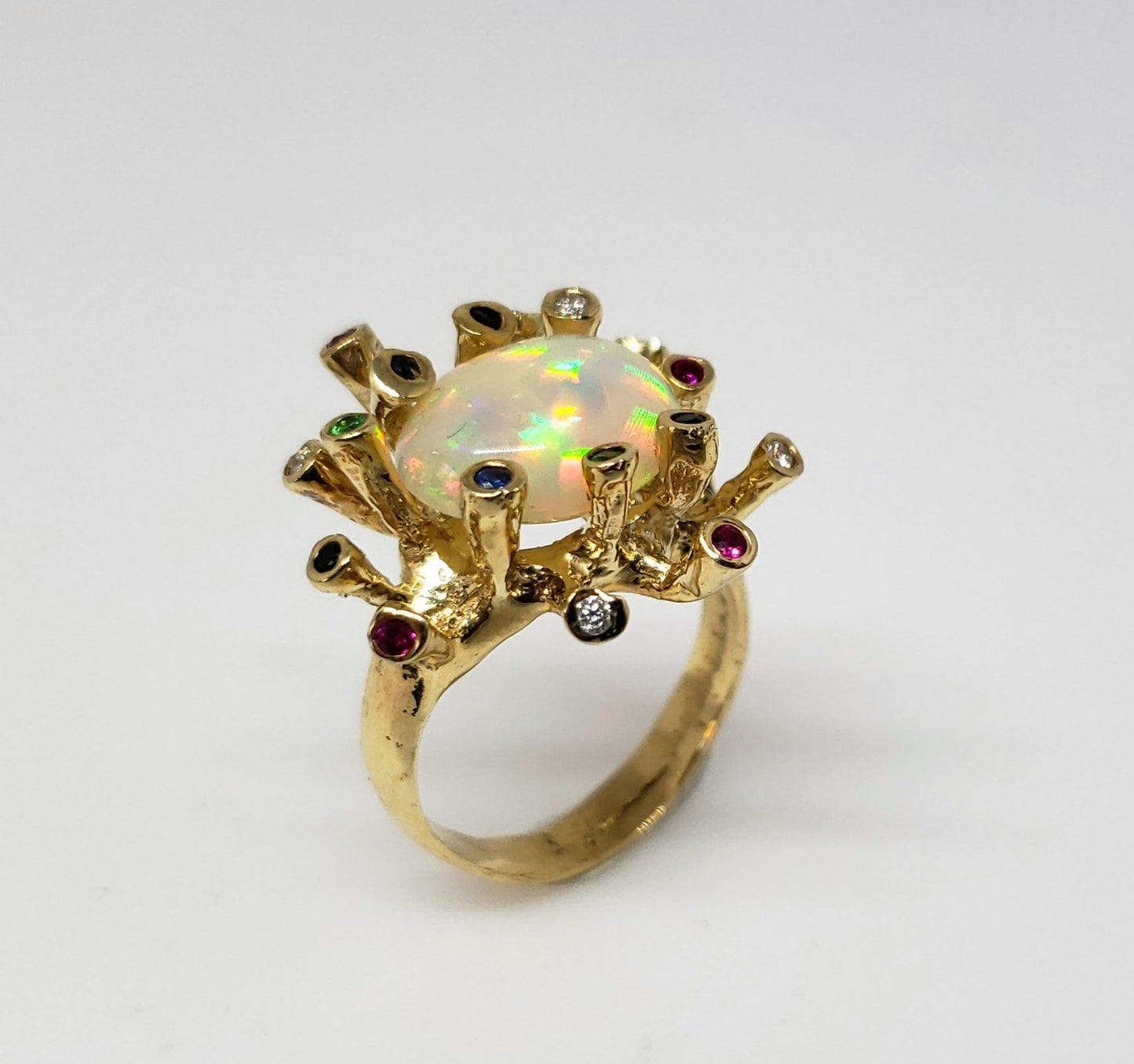 Opal Gemstones Ring 14k Gold #125