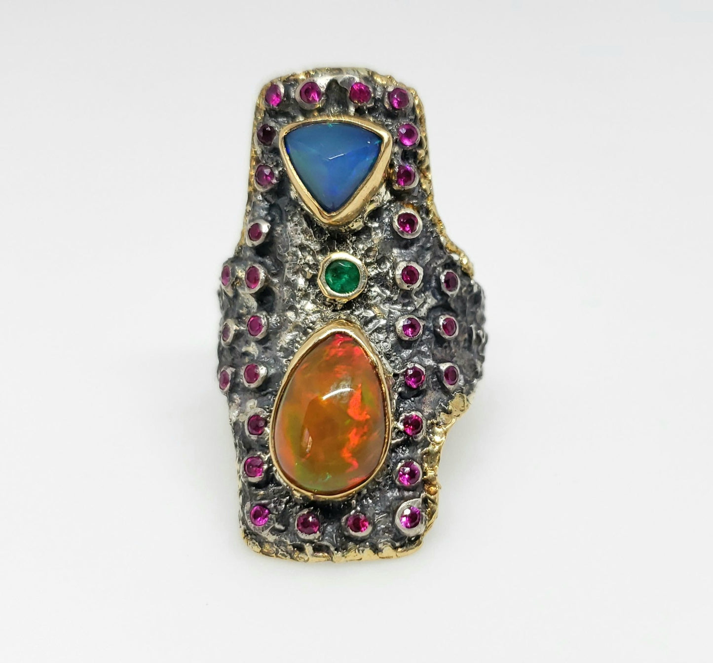 Opal Ruby Silver Ring 