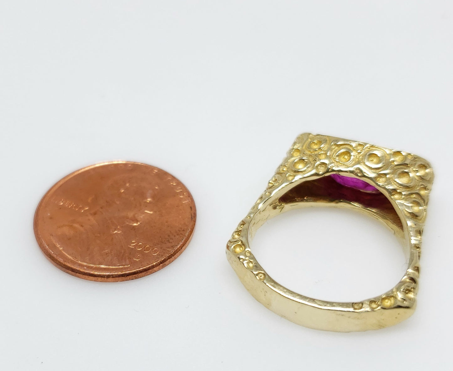 Ruby Ring 14 Karat Gold Jewelry #135