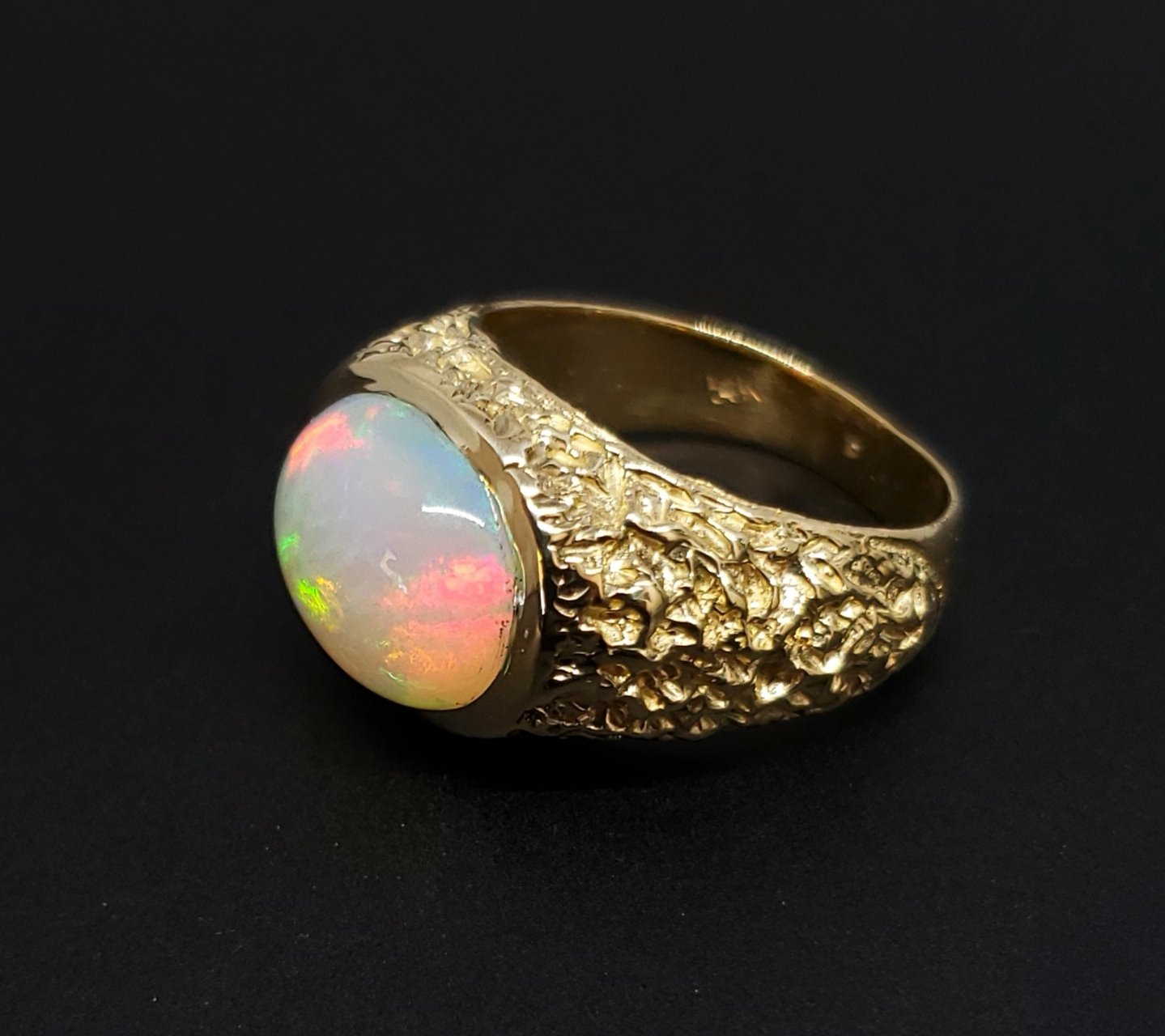 Men's Opal Ring 14 Karat Gold  #141