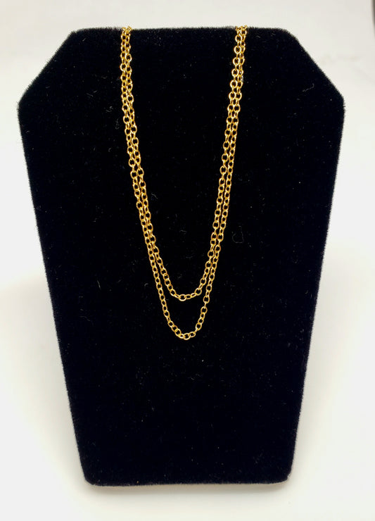 24k Gold Plated Chain - 18 inch necklace - Joy#197