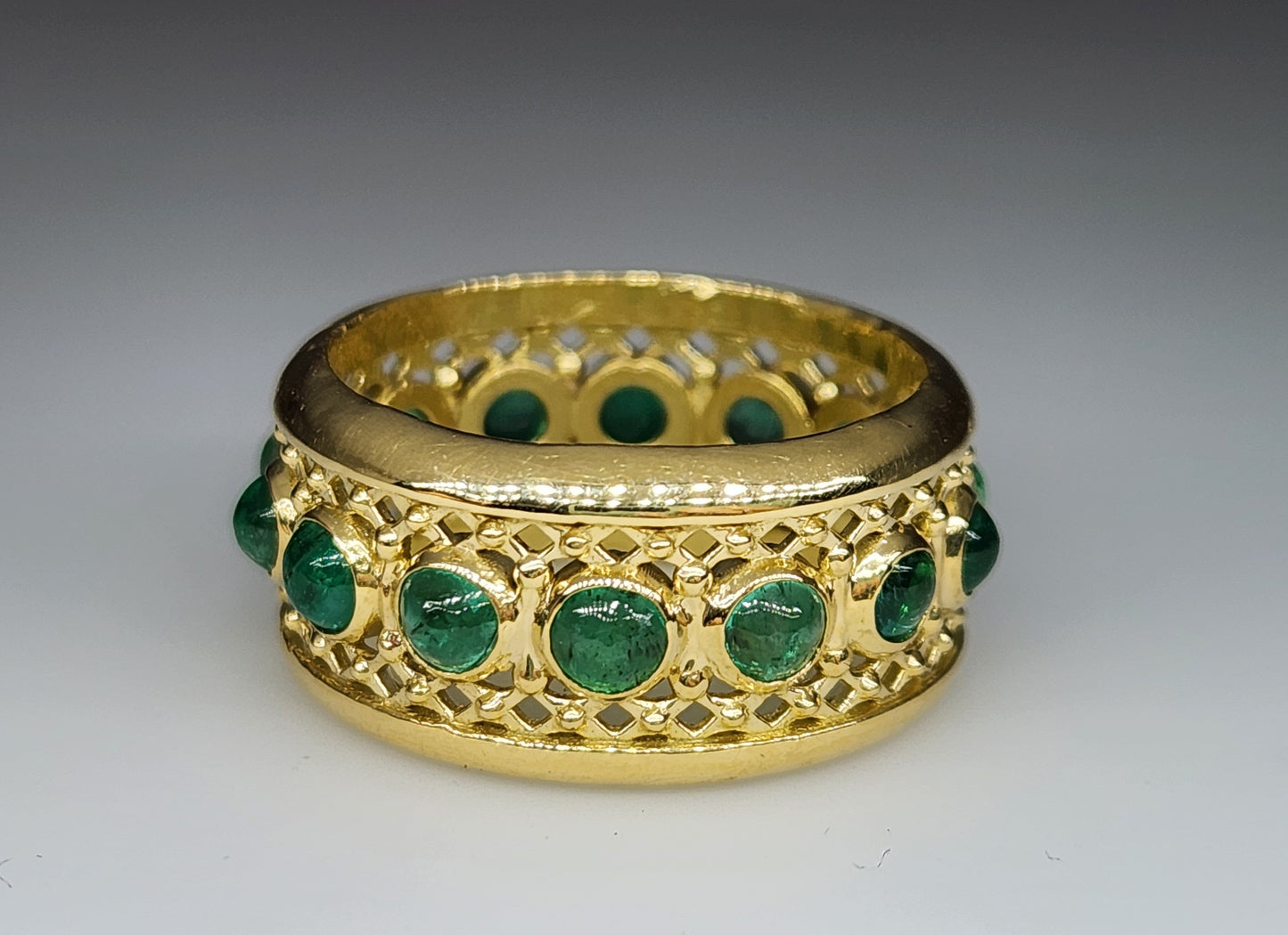 Emerald Ring 18k Gold Unisex Jewelry #394