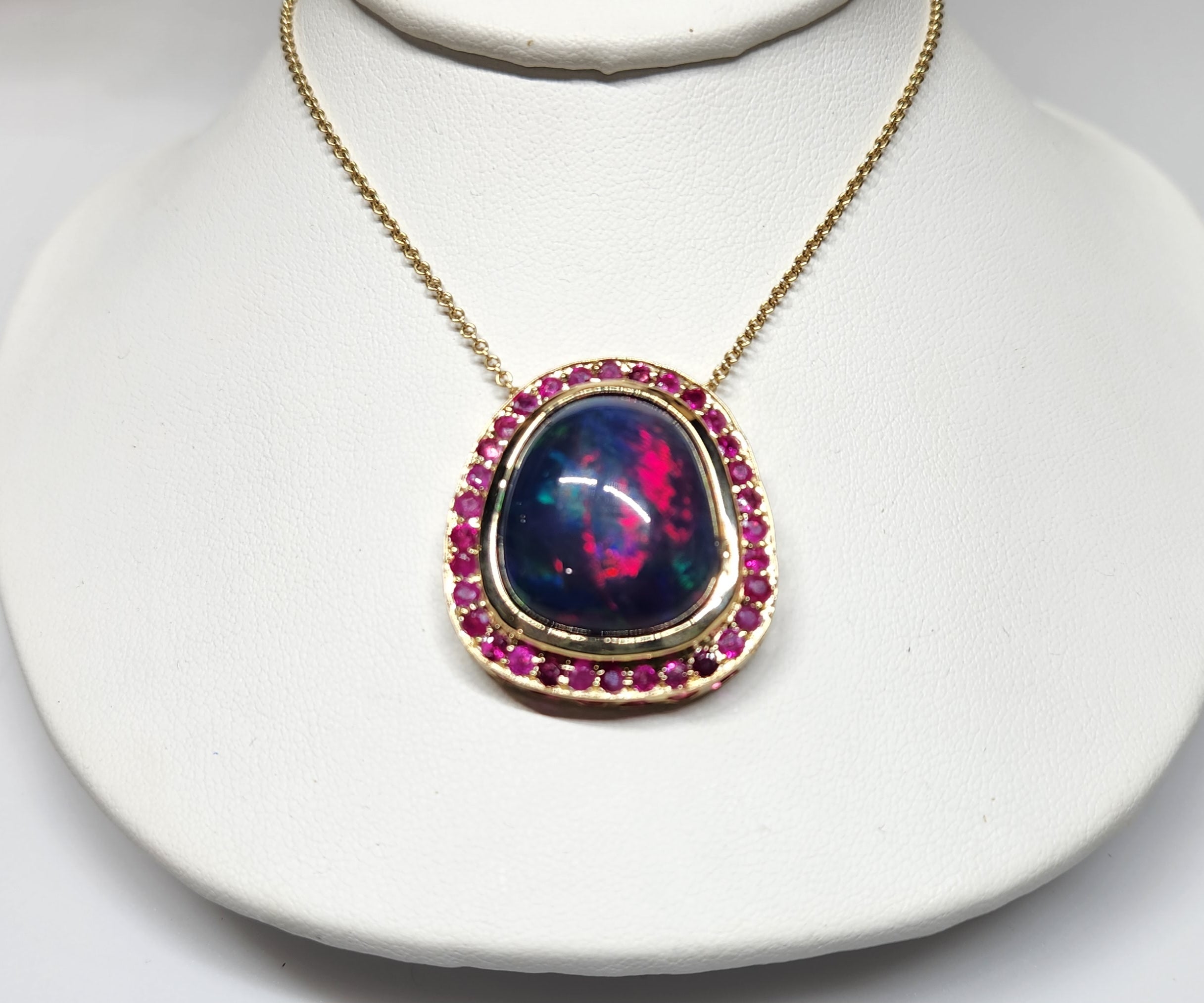 Scarlett Ruby, Opal & Diamond Pendant – Sophonia By Susie