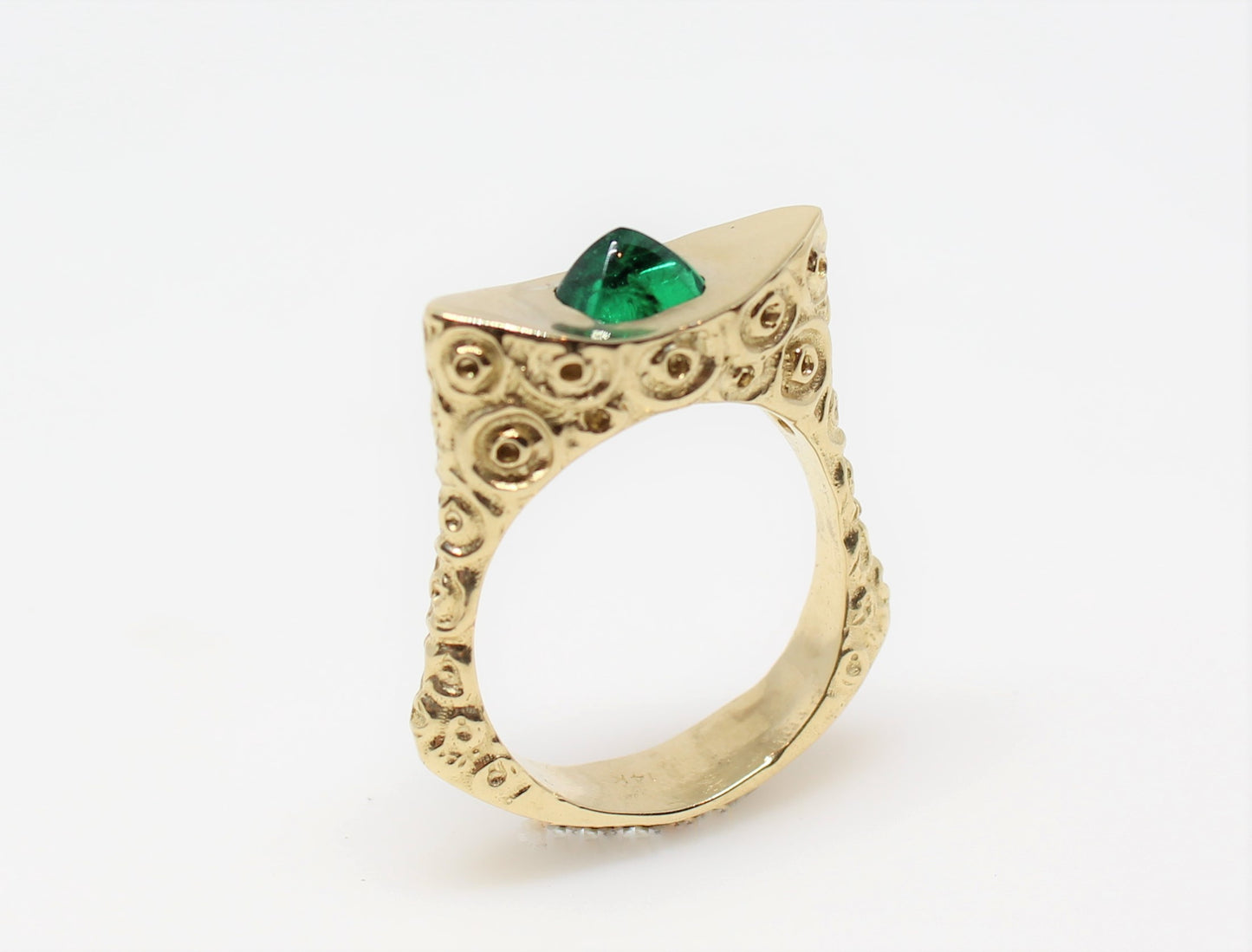 Emerald Ring 14k Gold - Gemstone Jewelry #229