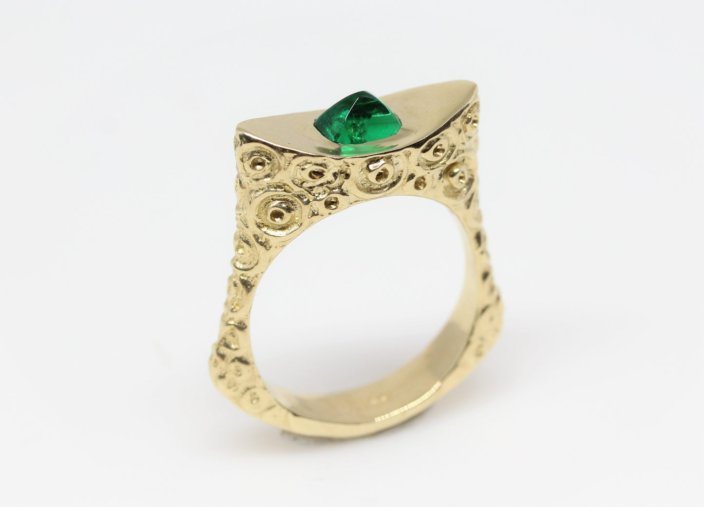 Emerald Ring 14k Gold - Gemstone Jewelry #229