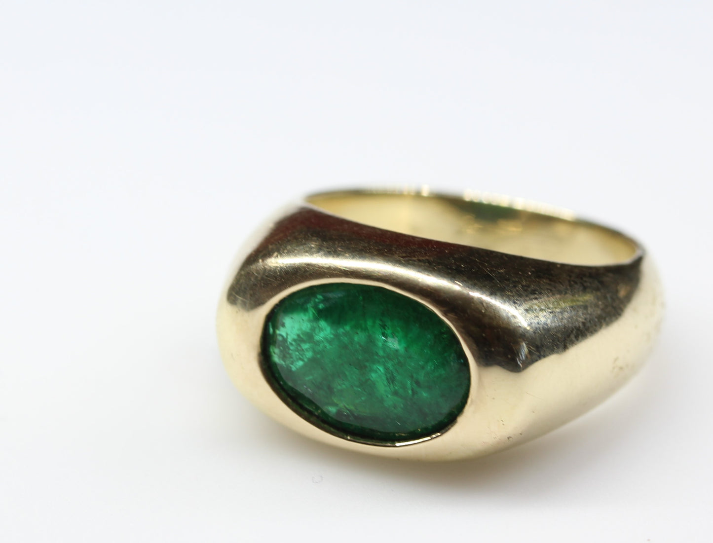 14k Yellow Gold Emerald Ring #252