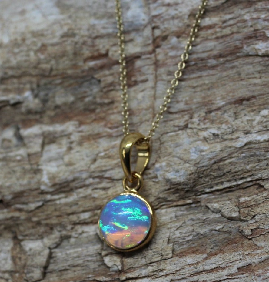 Gold Opal Pendant