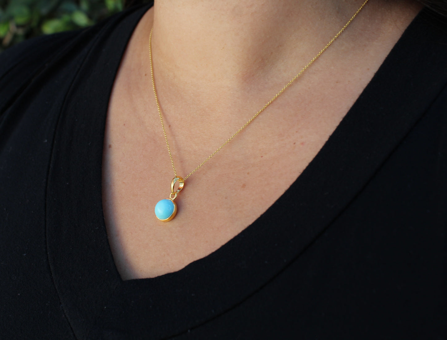 turquoise gold pendant