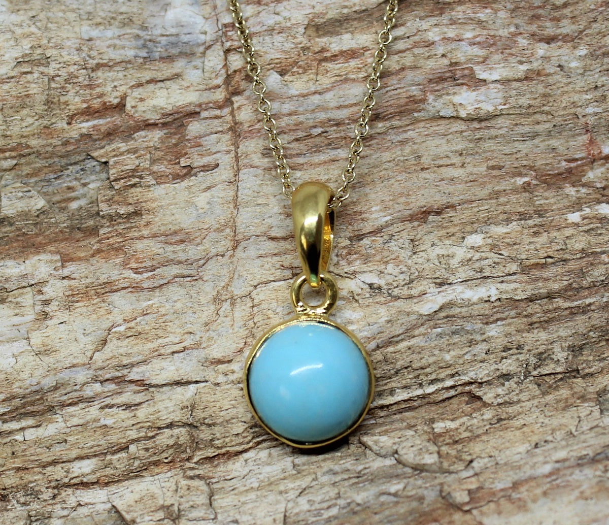 turquoise gold pendant