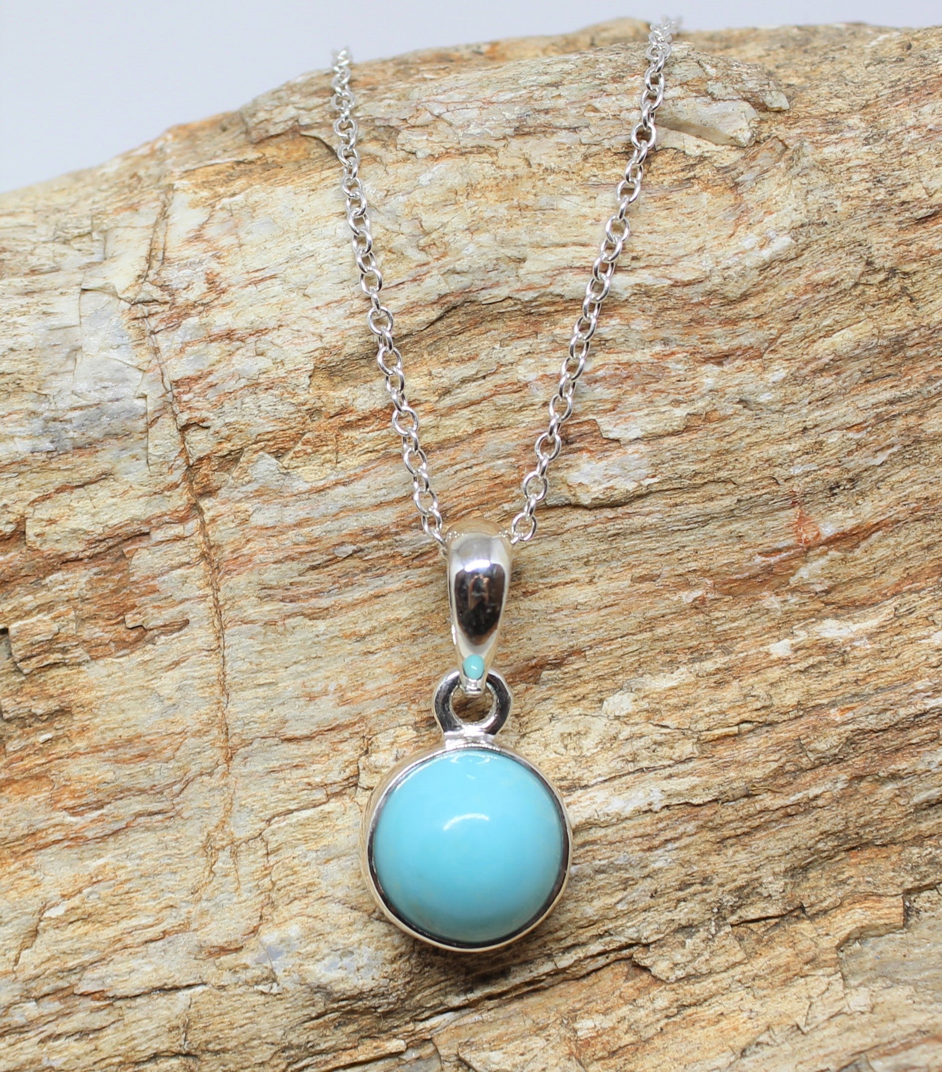 Turquoise silver pendant