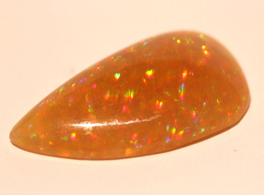 Ethiopian Orange Opal -  Loose Cabochon Gemstone - 10.5 Carat #1412