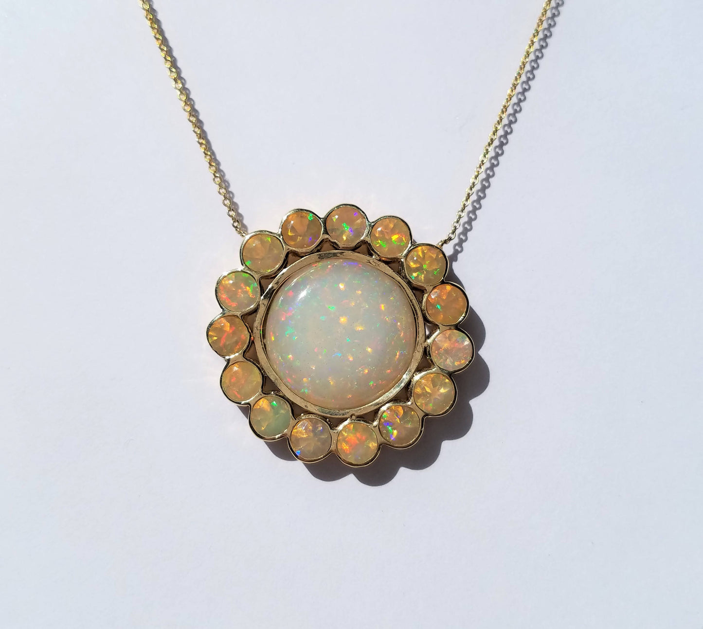 Opal Pendant Necklace 