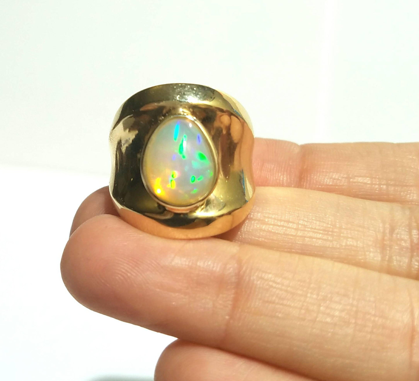 Opal Ring 14k  Gold -  Size 7 #1494