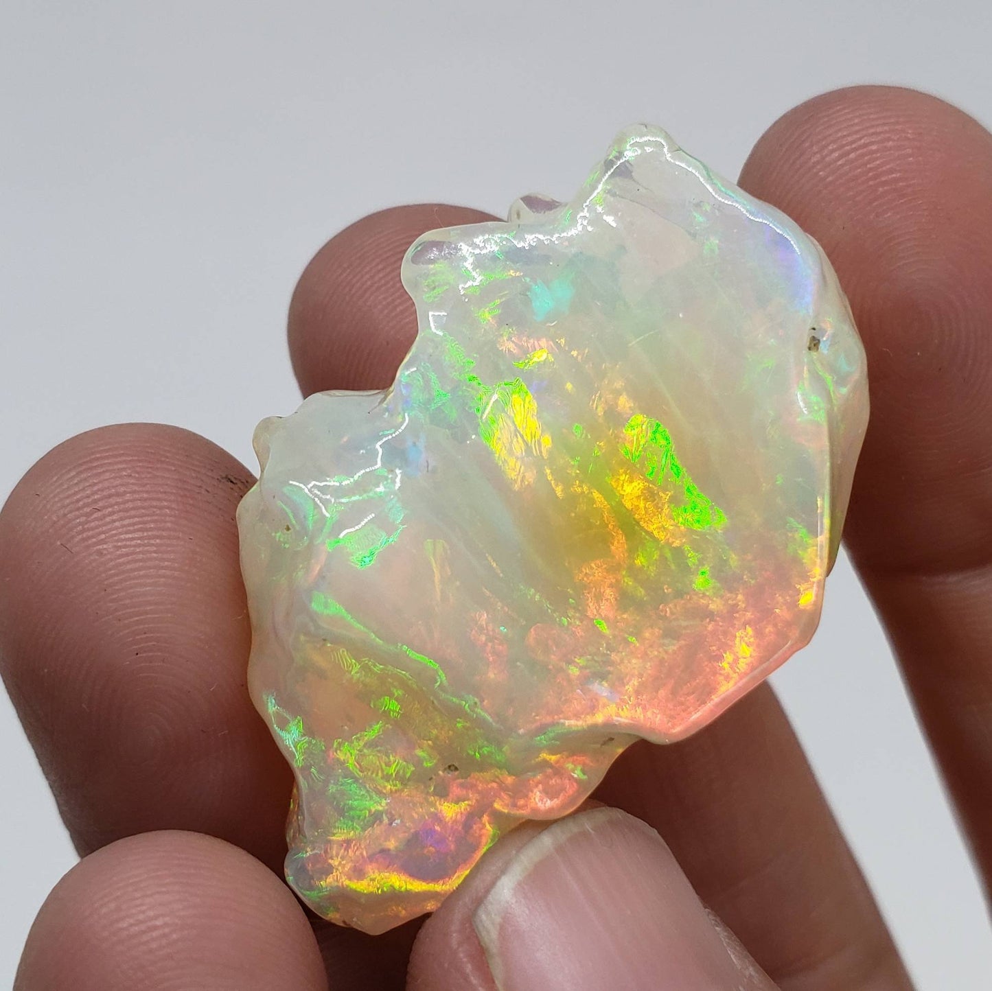 Crystal Opal Carving - Bright Fire Colors #1620