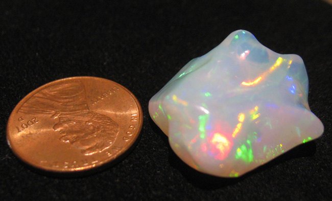 Unique Opal Carving- Bright and Colorful 18.5 Carats #290