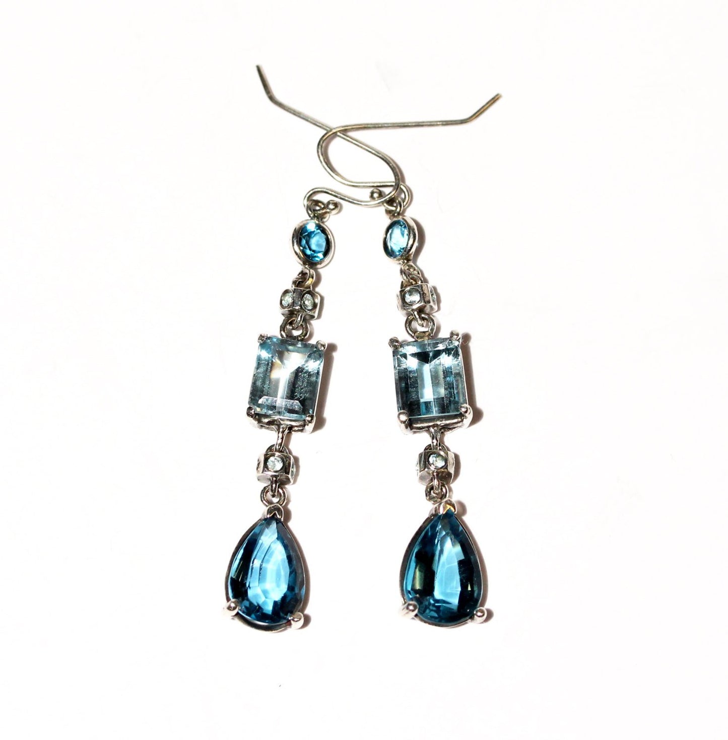 Blue Topaz Gemstone Earrings